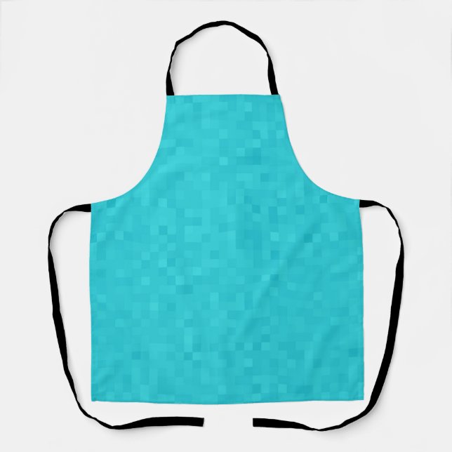 Aqua Blue Mosaic Tile Pattern, Apron (Front)