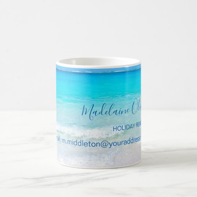 Aqua Blue Ocean Guest House Custom Coffee Mug (Center)