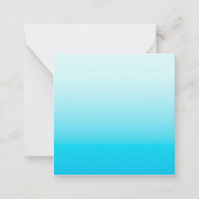 Aqua blue ombre background card (Front)