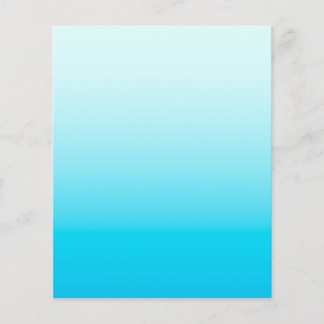 Aqua blue ombre background flyer (Front)