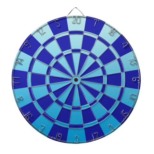 Aqua Blue Ombre Dartboard (Front)