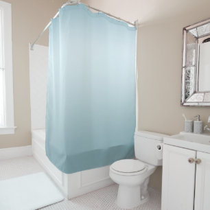 Aqua Blue Ombre Shower Curtain