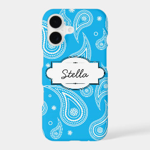 Aqua Blue Paisley iPhone 7 Barely There Case
