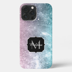 Aqua blue Pink sea galaxy abstract Monogram iPhone 13 Pro Max Case