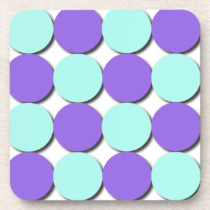 Aqua & Blue Polka Dots Coaster