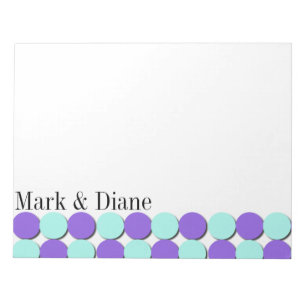 Aqua & Blue Polka Dots Notepad