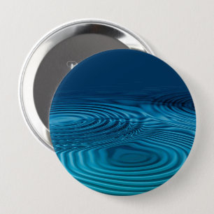 Aqua Blue Ripples 10 Cm Round Badge