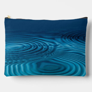 Aqua Blue Ripples  Accessory Pouch