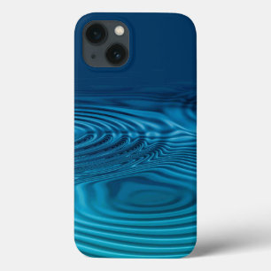 Aqua Blue Ripples  iPhone 13 Case