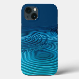 Aqua Blue Ripples iPhone 13 Case