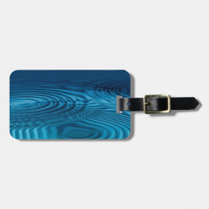 Aqua Blue Ripples Luggage Tag