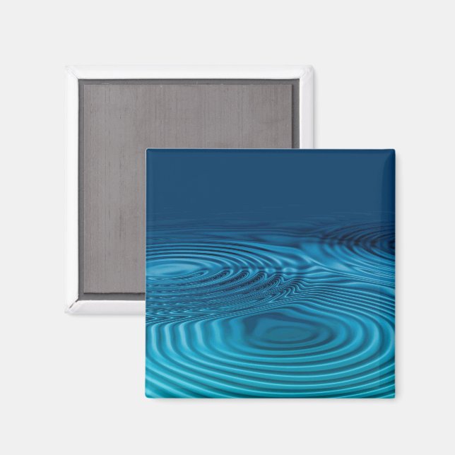 Aqua Blue Ripples  Magnet (Front/Back)