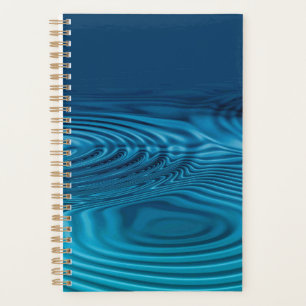 Aqua Blue Ripples Planner