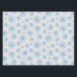 Aqua-blue sand dollar tissue paper<br><div class="desc">This aqua-blue sand dollar watercolor motif will add a sparkling touch of coastal cool to your living room, dining room, family room, bedroom, bath, office, study, art room, and much more! This oceanic design will also provide a seafaring holiday complement to the interior of your Catamaran, boat, or camper. Your...</div>