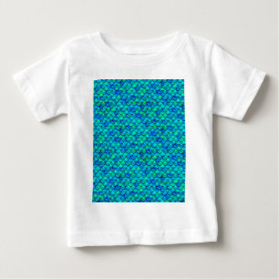 Aqua Blue Scales Baby T-Shirt