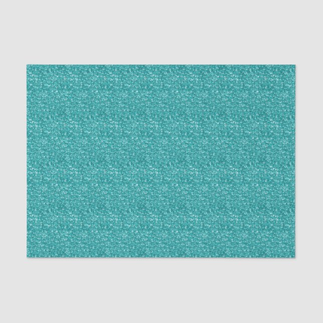 AQUA BLUE SEQUINS-TISSUE WRAPPING PAPER (Front)