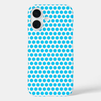 Aqua Blue Small Dots iPhone 16 Case