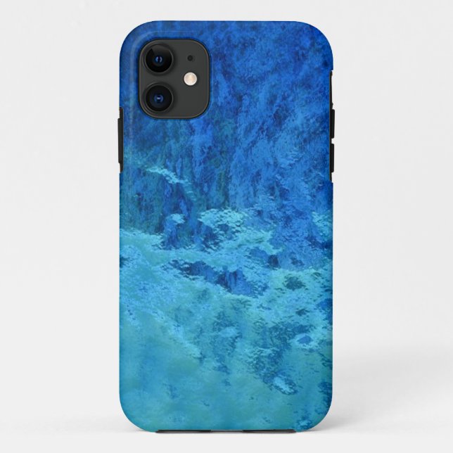 Aqua Blue Stained Glass Case-Mate iPhone Case (Back)