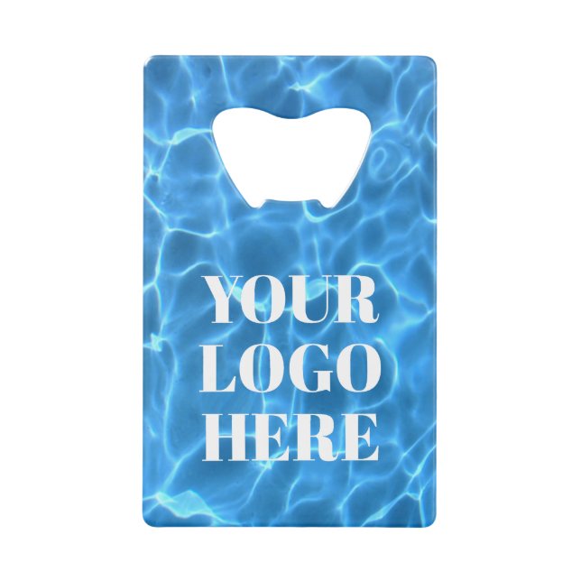 Aqua Blue Swimming Pool Photo for Your Logo (Front)