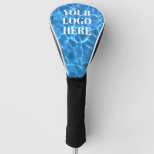 Aqua Blue Swimming Pool Photo for Your Logo Golf Head Cover