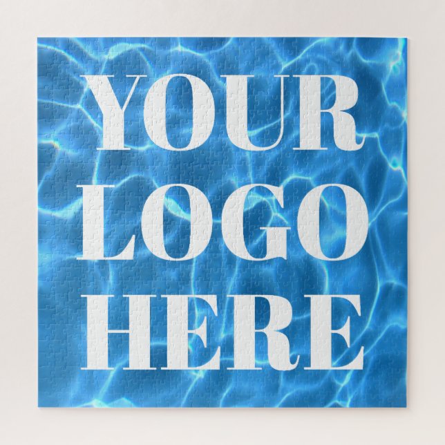 Aqua Blue Swimming Pool Photo for Your Logo Jigsaw Puzzle (Vertical)