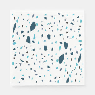 Aqua Blue Terrazzo Pieces Napkin