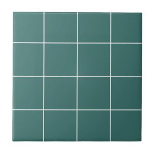 Aqua Blue Thin Grid Tile