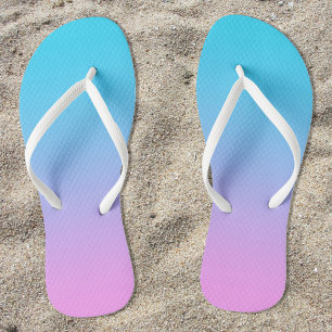 Aqua Blue to Pink Gradient Thongs