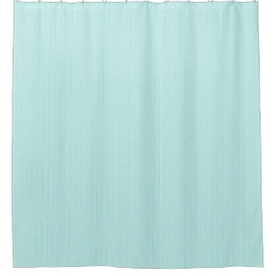 Aqua Blue Turquoise Teal White Chevron Shower Curtain