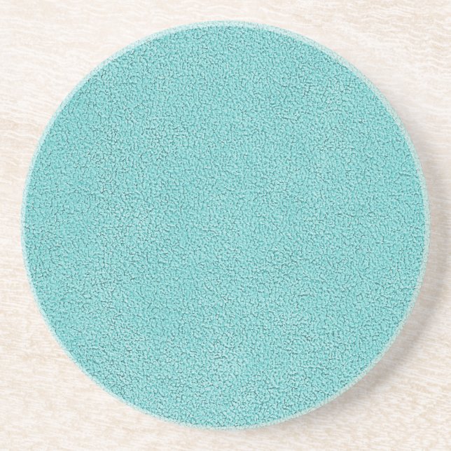 Aqua Blue Ultrasuede Look Coaster (Front)