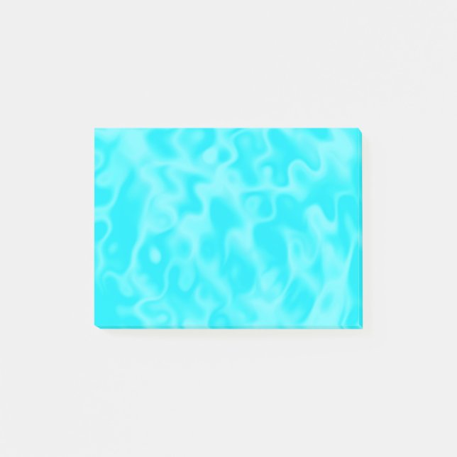 Aqua Blue Water Background Blank Post-it Notes (Front)