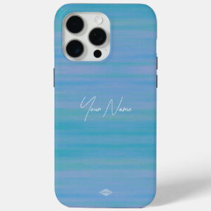 Aqua Blue Watercolor Look Cell Phone Case