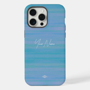 Aqua Blue Watercolor Look Cell Phone Case