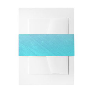 Aqua Blue Wedding Belly Bands Invitation Belly Band
