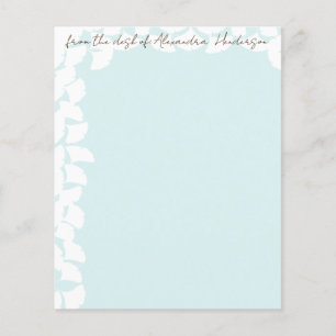 Aqua Blue White Ginkgo Leaf Flyer