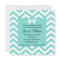 Aqua Blue & White Invitation