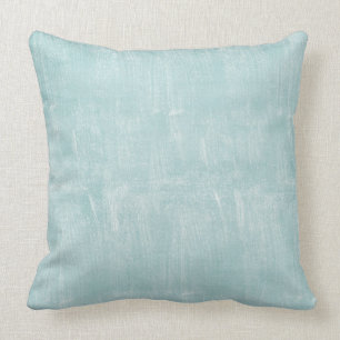Aqua Blue White Ocean Shore Cushion