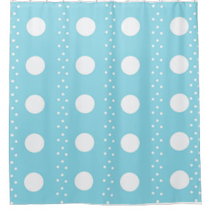 Aqua Blue & White Polka Dot Shower Curtain – Fresh