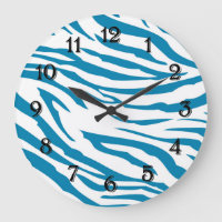 Aqua Blue Zebra Print
