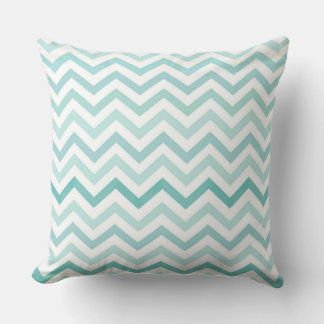 Aqua Blue Zigzag Pattern – Modern Minimalist Cushion