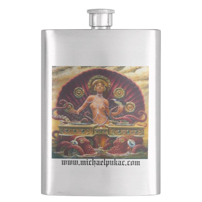 Aqua Boogie Hip Flask (Front)