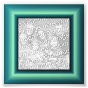 Aqua Border Photo Print