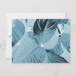 Aqua Botanical Leaves Post Card (Customisable)