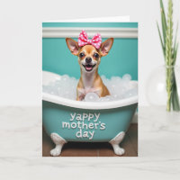 Aqua Bubble Bath Mothers Card