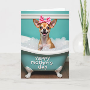 Aqua Bubble Bath Mothers Card
