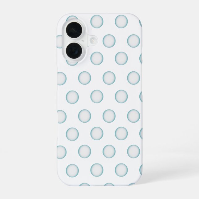 Aqua Bubble Dot Phone Case | Teal Polka Dot Minima (Back)