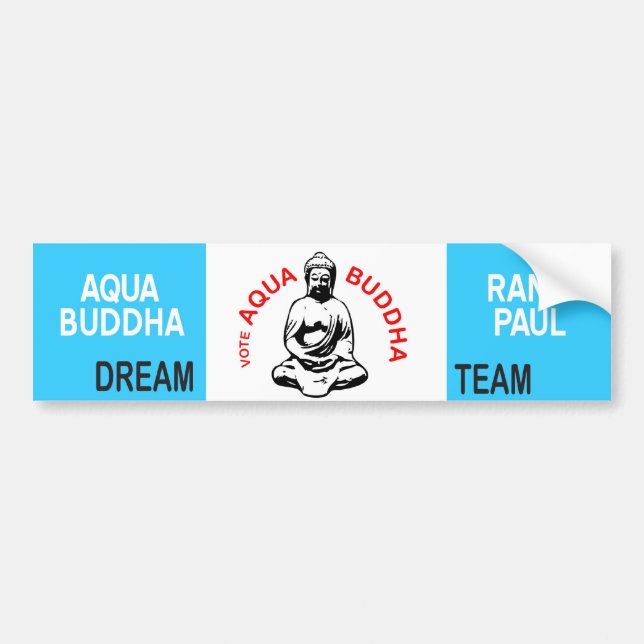 Aqua Buddha Bumper Sticker (Front)