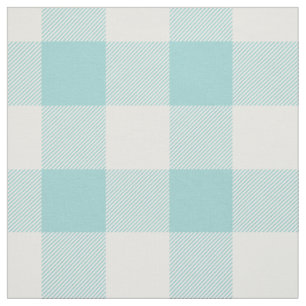 Aqua Buffalo Check Pattern Fabric