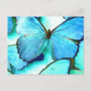 Aqua Butterflies Postcard