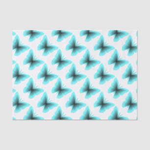 Aqua Butterfly Print Tissue Paper